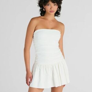 Strapless White Dress